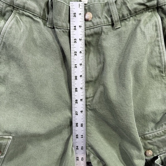 J Crew Relaxed Cargo Pants Women's Size 28 Green Tapered Heavy Weigh Twill BW526 - Picture 8 of 16